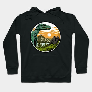 Dinosaur rounded design Hoodie